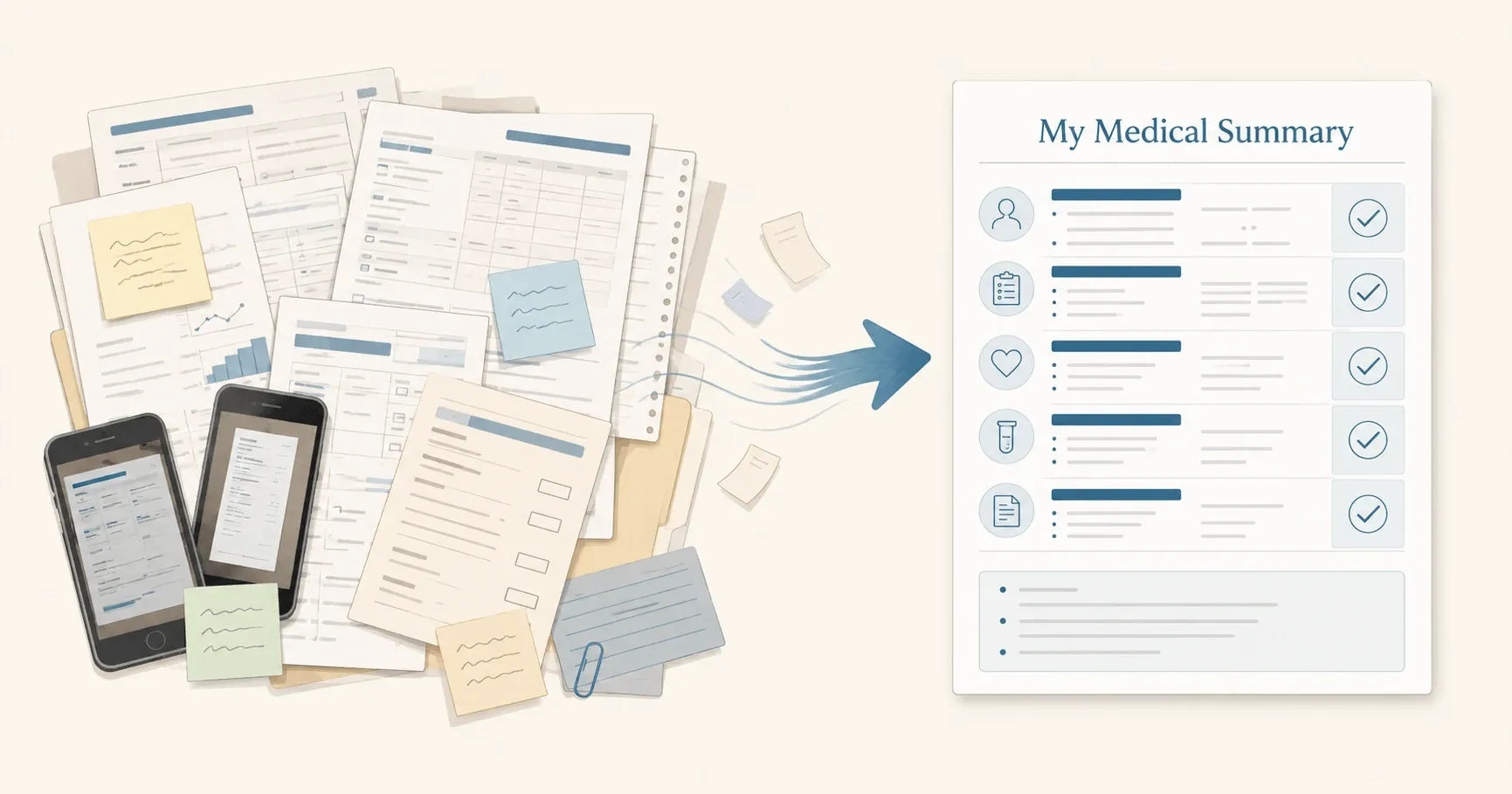 Free medical history template — one-page summary your doctor reads first