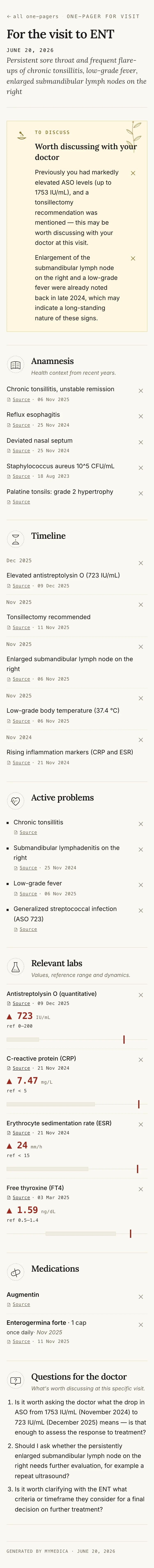 Health Snapshot on a phone